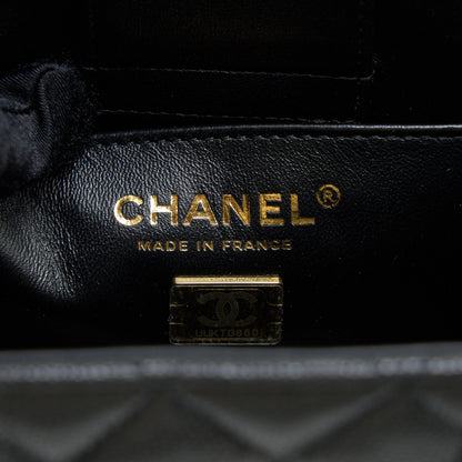 Chanel Mini Bucket Tote Bag Caviar Black L (Microchip)