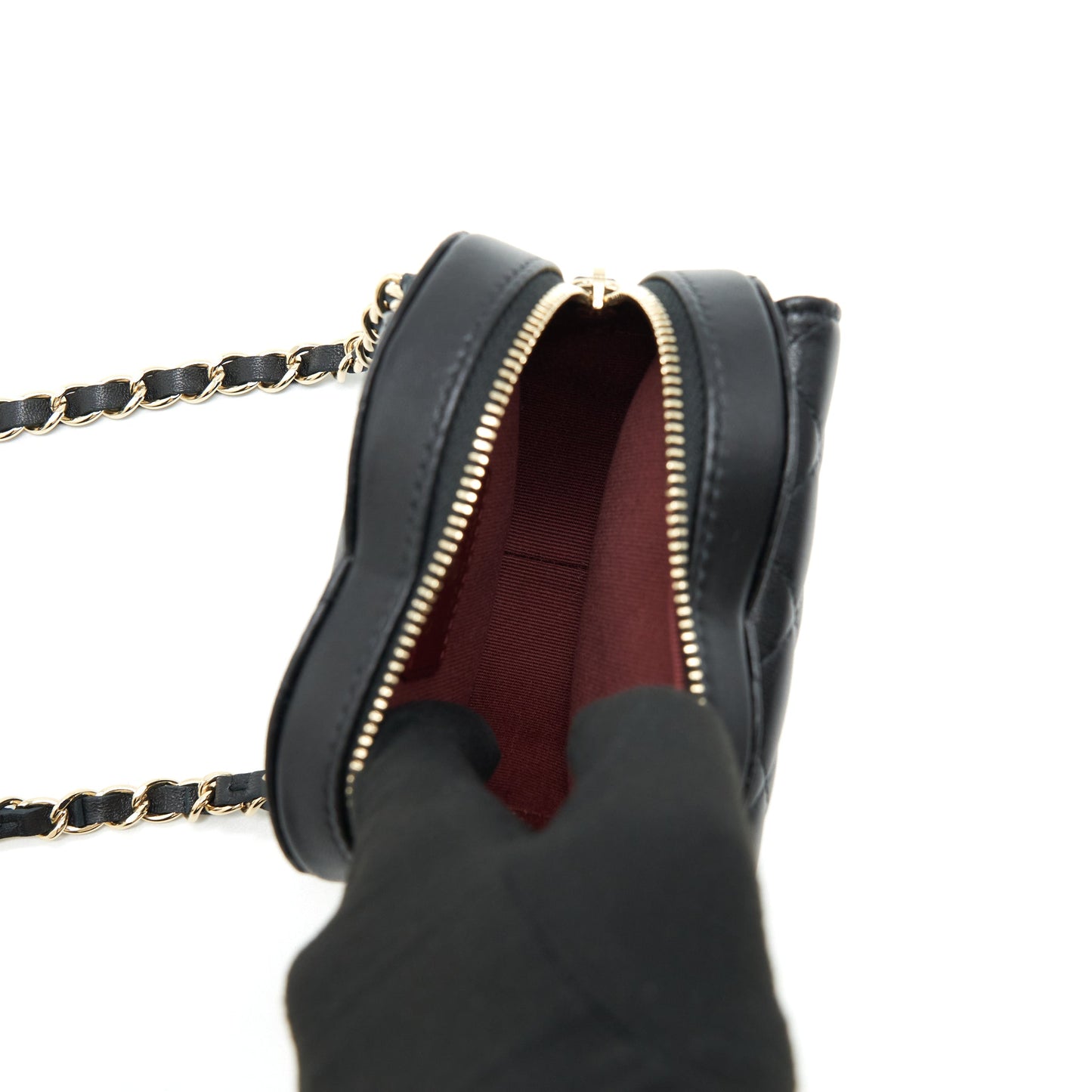 Chanel 22S Heart Belt Bag Lambskin Black L