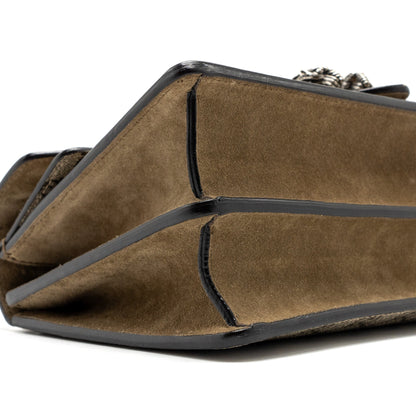 Gucci Dionysus GG small Supreme canvas/taupe suede Beige SHW