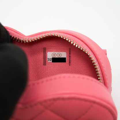 Chanel 22S Heart Belt Bag Lambskin Pink L