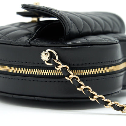 Chanel 22S Heart Bag Lambskin Black L