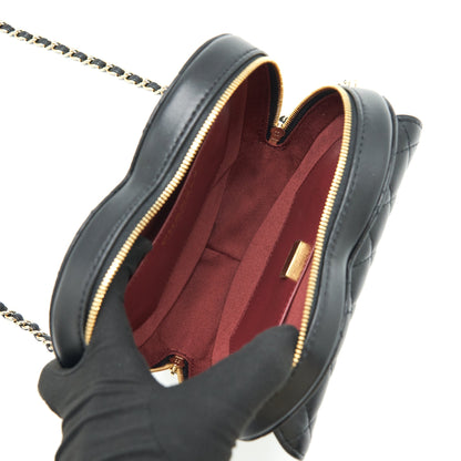 Chanel 22S Heart Bag Lambskin Black L
