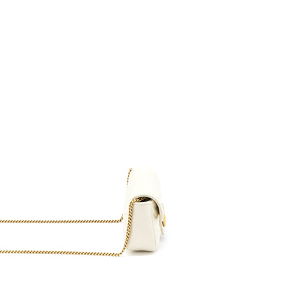 Gucci GG Marmont Super Mini Bag Matelass� White Brushed