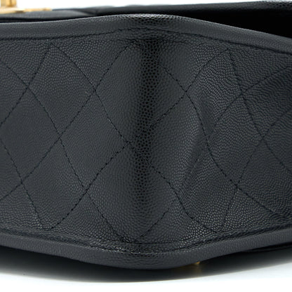 Chanel 22K Large Backpack Caviar Black Brushed  (Microchip)