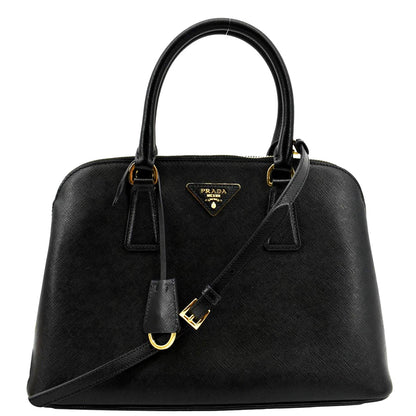 PRADA Lux Medium Promenade Saffiano Leather Shoulder Bag Black