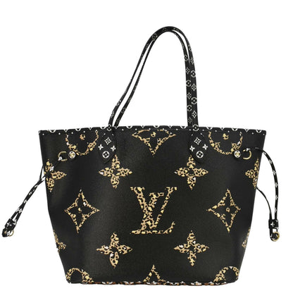 LOUIS VUITTON Neverfull MM Monogram Jungle Shoulder Bag Orange