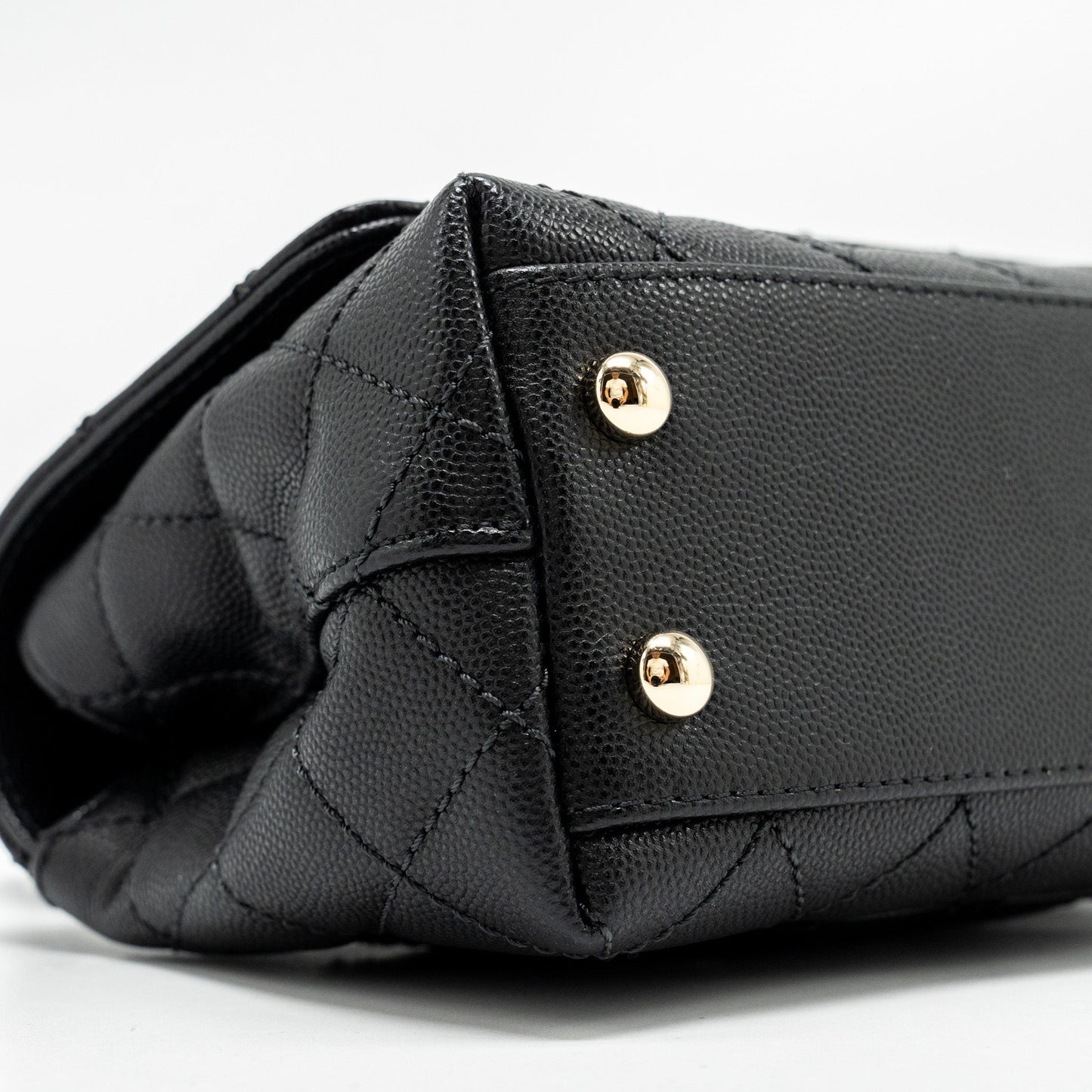 Chanel Mini Coco Handle Caviar Black L (Microchip)
