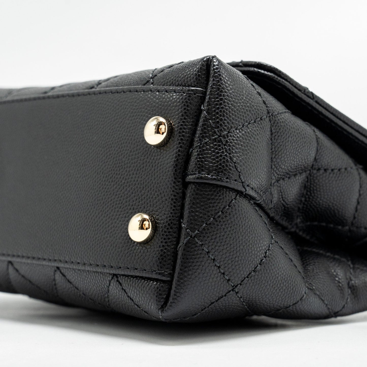 Chanel Mini Coco Handle Caviar Black L (Microchip)
