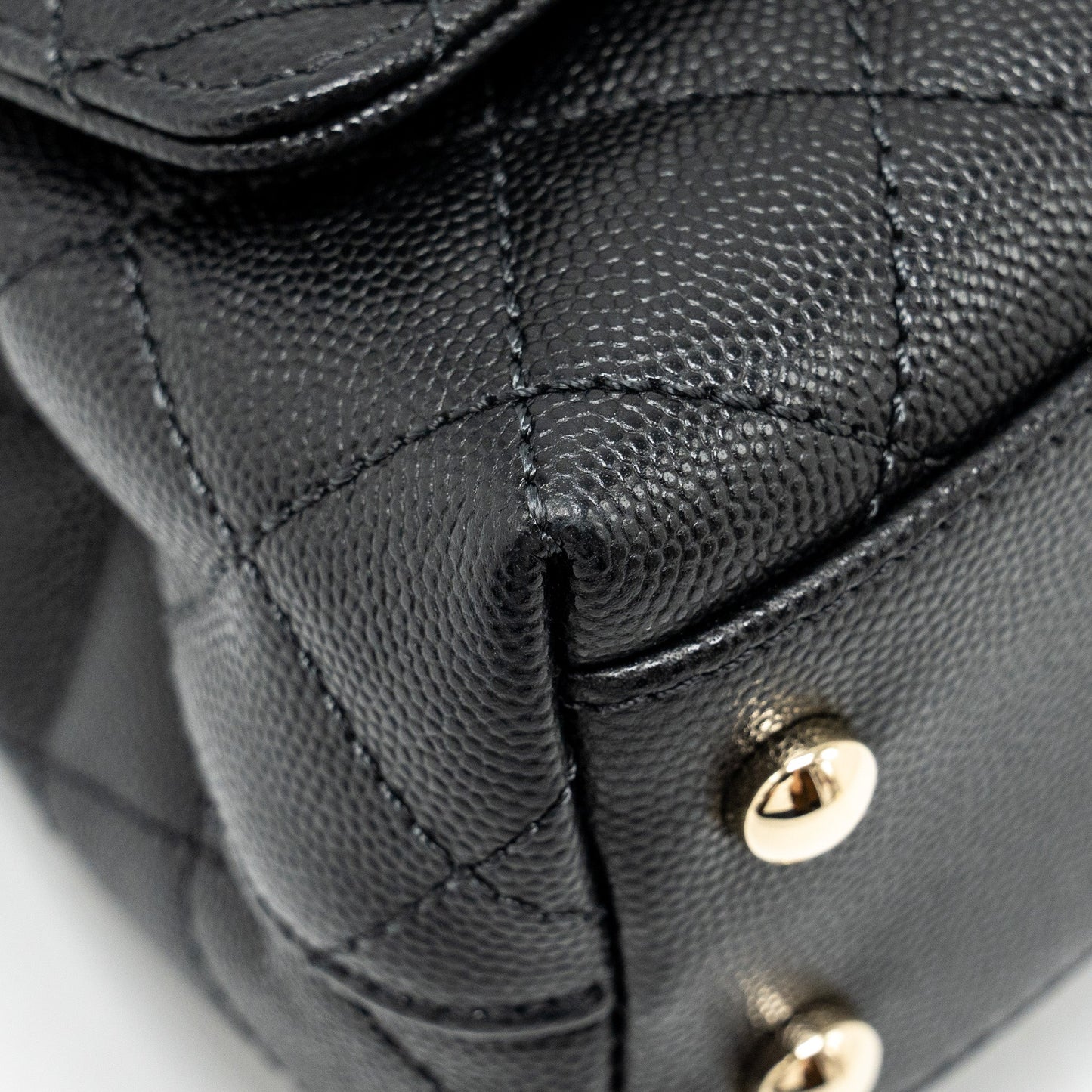 Chanel Mini Coco Handle Caviar Black L (Microchip)