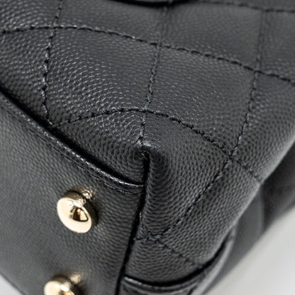 Chanel Mini Coco Handle Caviar Black L (Microchip)
