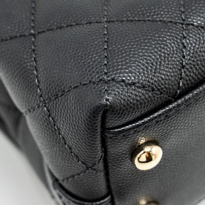 Chanel Mini Coco Handle Caviar Black L (Microchip)