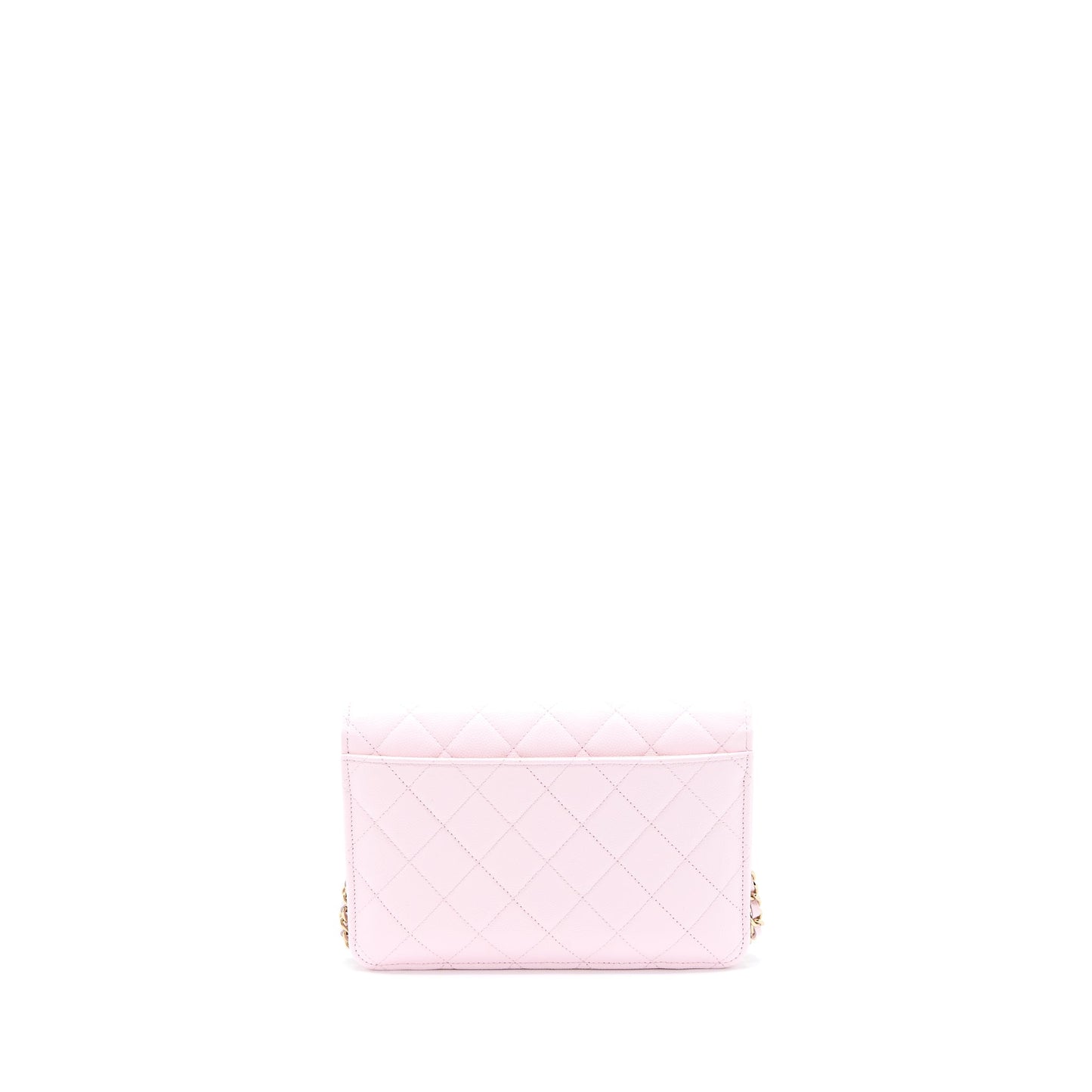 Chanel 2 in 1 Wallet on Chain Caviar Light Pink L