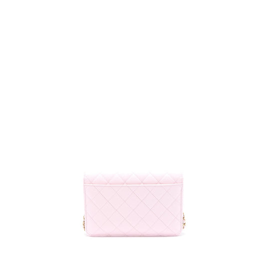 Chanel 2 in 1 Wallet on Chain Caviar Light Pink L