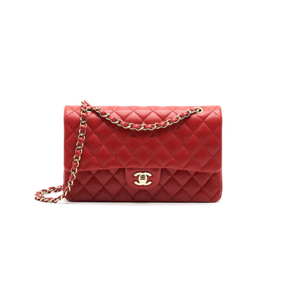 Chanel Medium Classic Double Flap Bag Red L serial29
