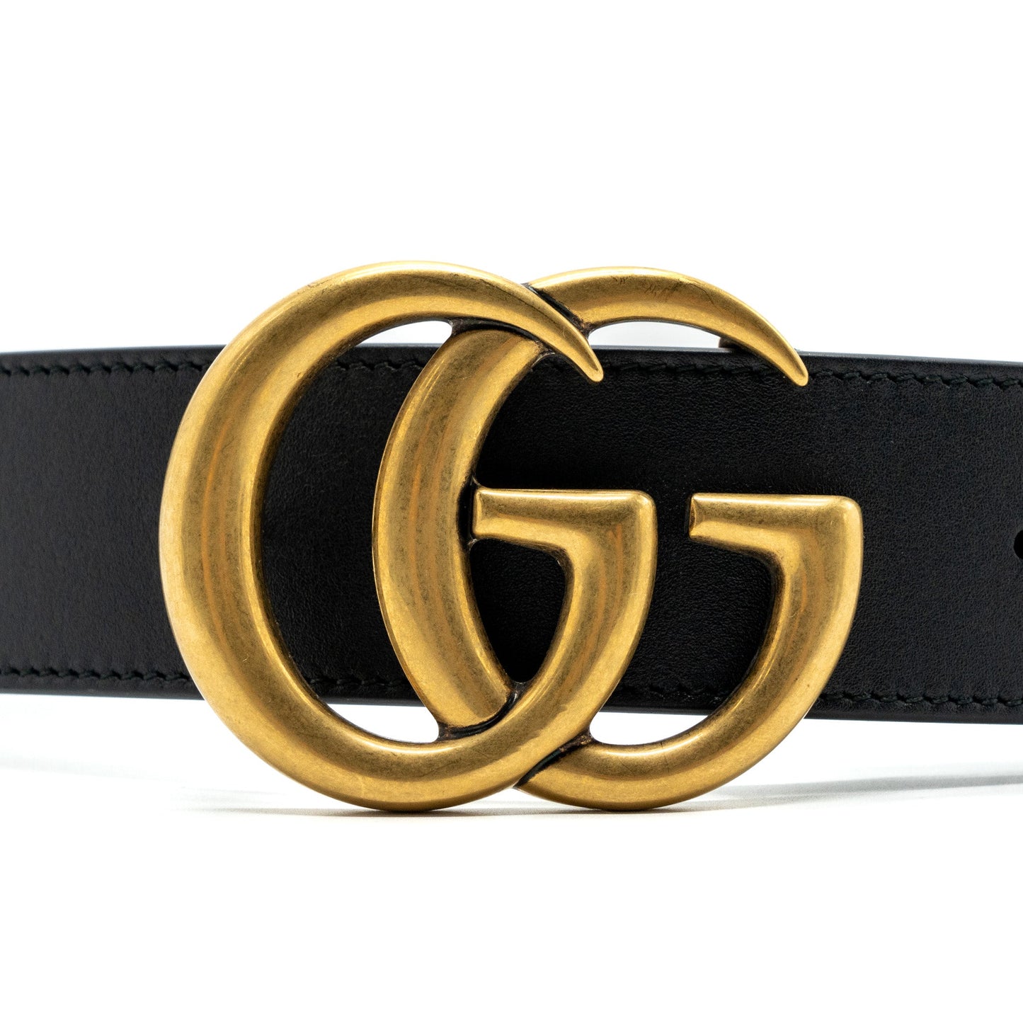 Gucci size 80 4cm width GG Marmont leather belt black