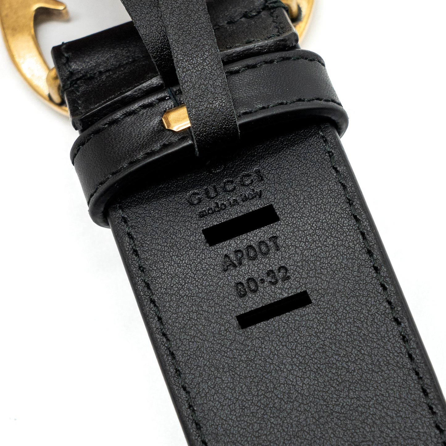 Gucci size 80 4cm width GG Marmont leather belt black
