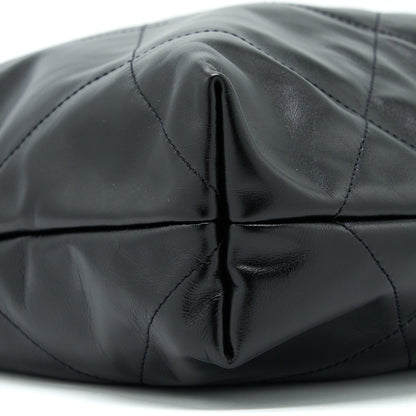 Chanel Medium 22 Bag Shiny Calfskin Black  (Microchip)