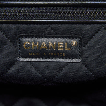 Chanel Medium 22 Bag Shiny Calfskin Black  (Microchip)