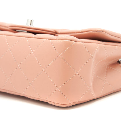 Chanel Mini rectangular Flap bag Lambskin pink