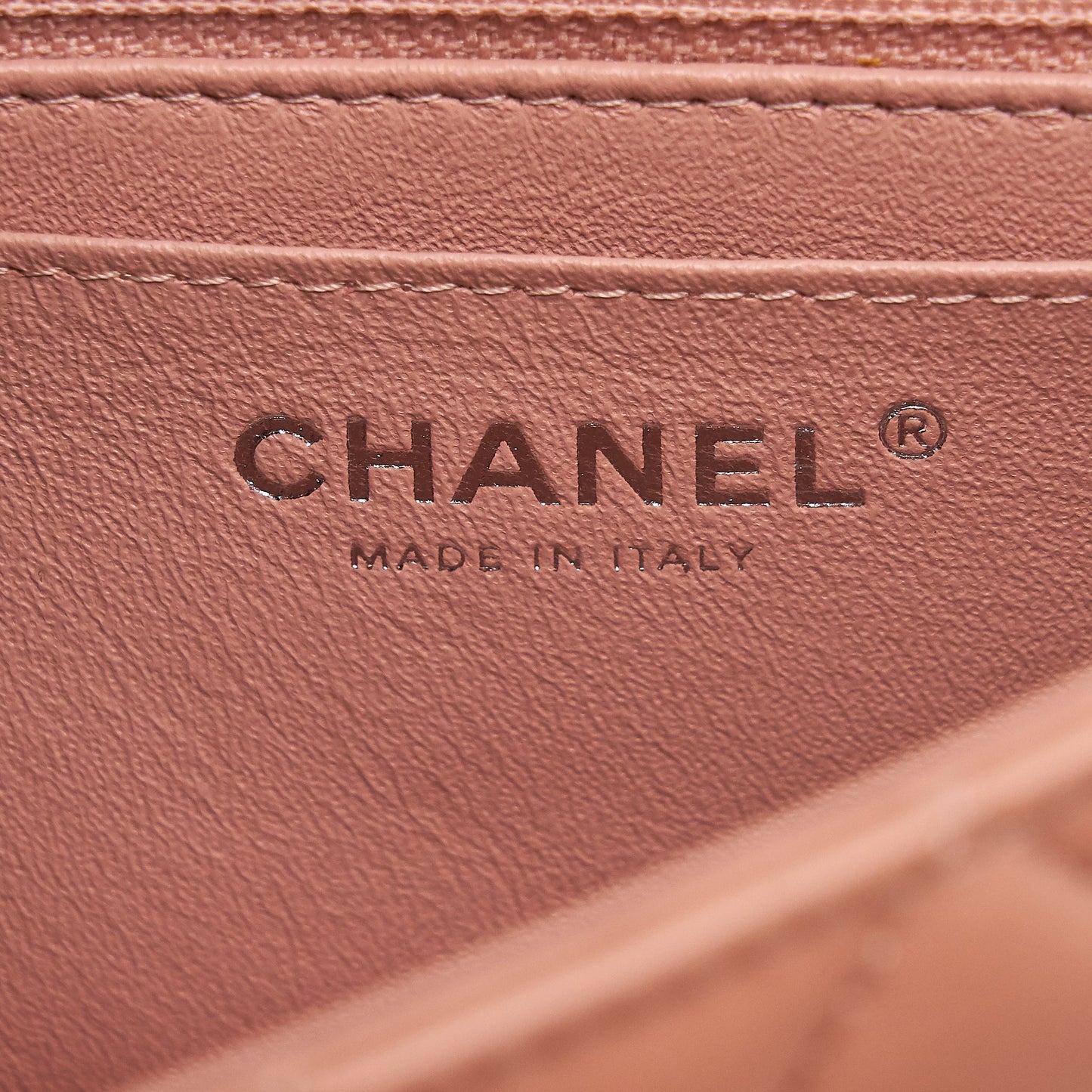 Chanel Mini rectangular Flap bag Lambskin pink