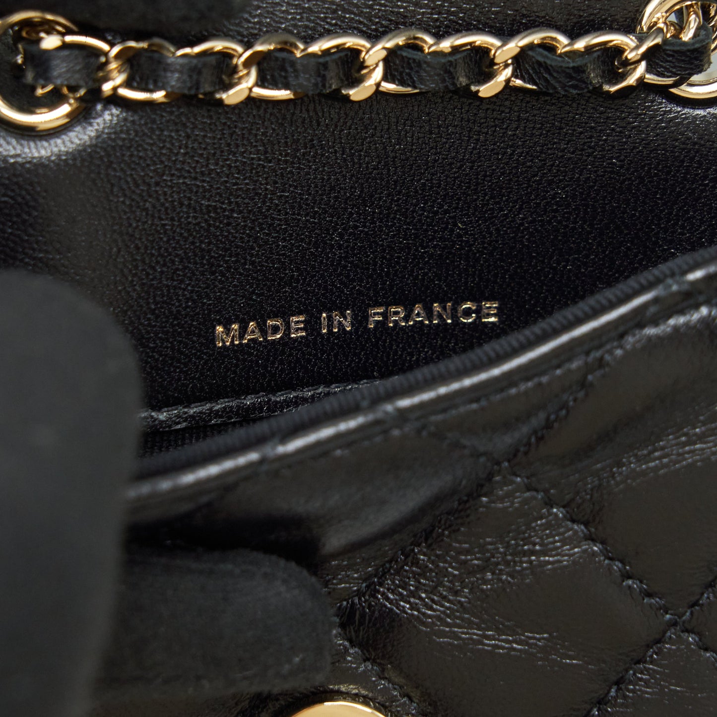 Chanel Mini Flap Belt Bag With Ribbon Lambskin Black L