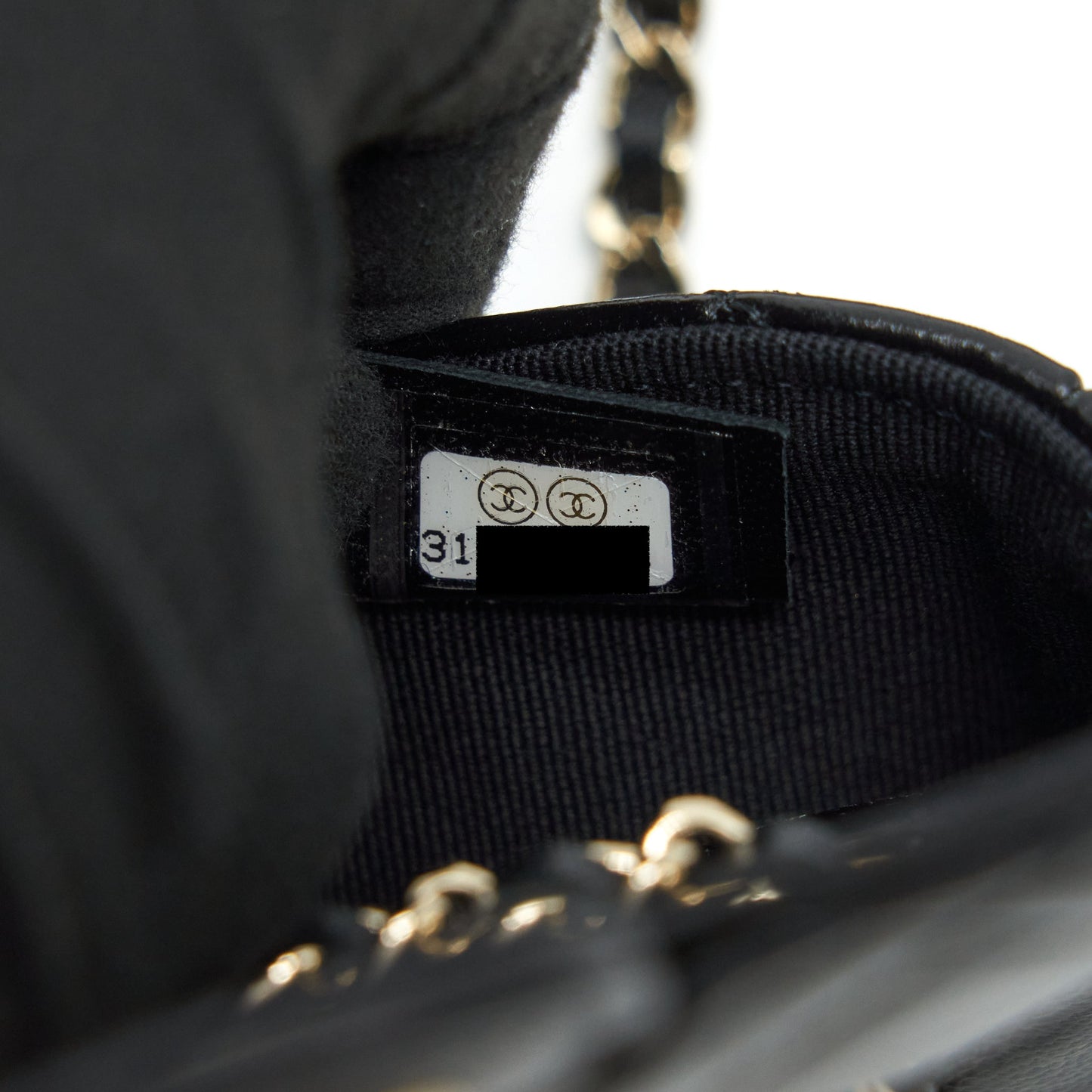 Chanel Mini Flap Belt Bag With Ribbon Lambskin Black L