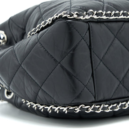 Chanel 20S Drawstring Bucket Bag Aged Calfskin Black