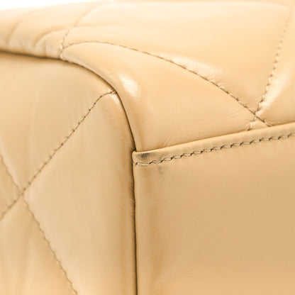 Chanel Bowling Bag Aged Calfskin Beige