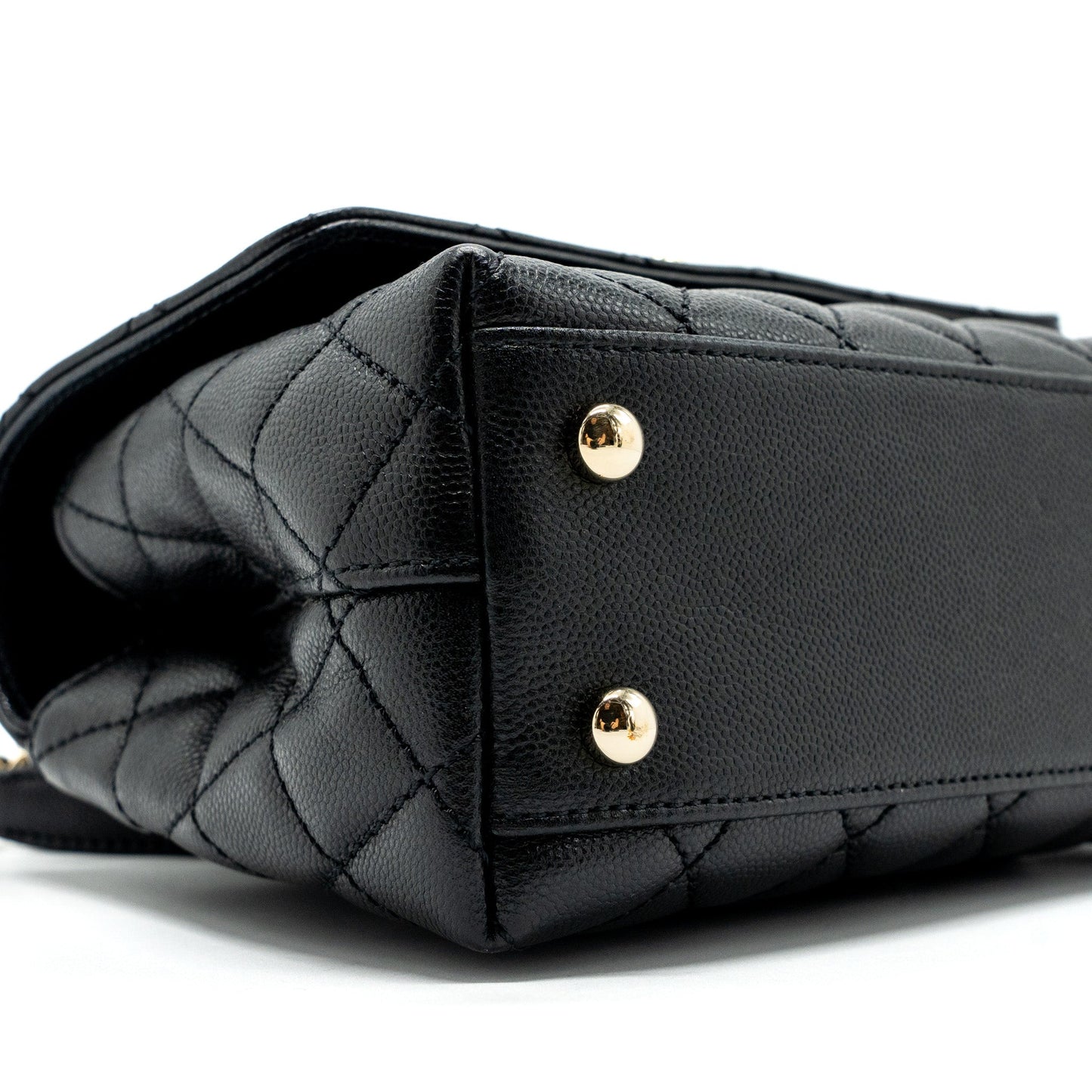 Chanel small coco handle caviar black L (microchip)