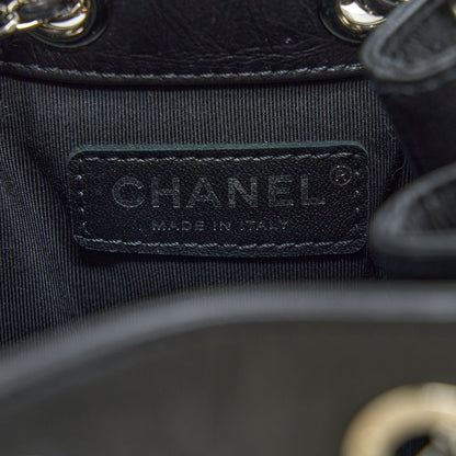 Chanel 20S Drawstring Bucket Bag Aged Calfskin Black