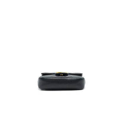 GUCCI GG MARMONT SUPER MINI LEATHER BAG BLACK