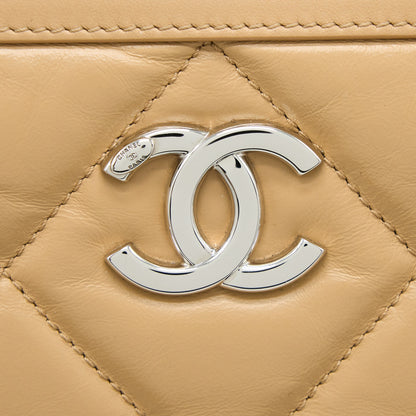 Chanel Bowling Bag Aged Calfskin Beige