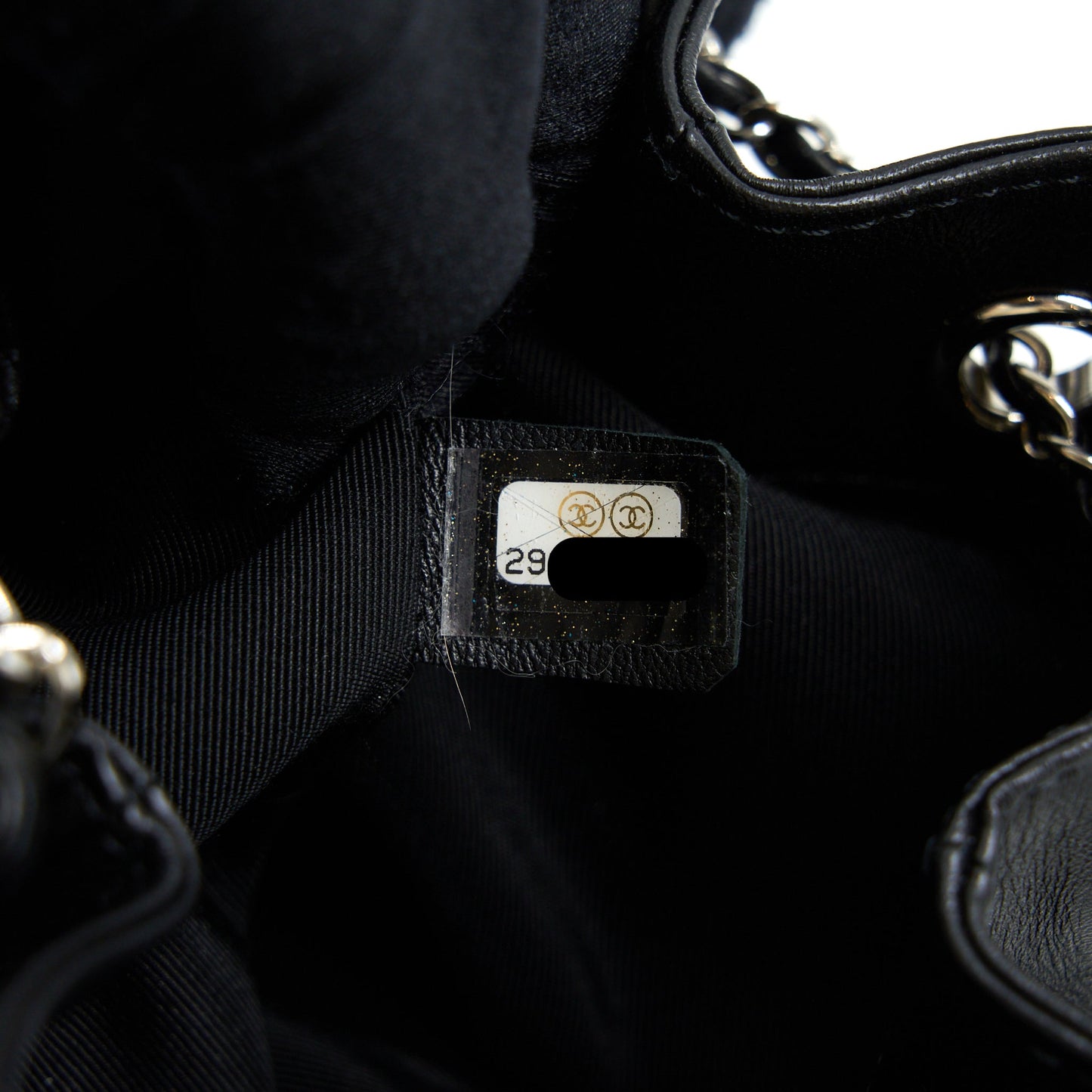 Chanel 20S Drawstring Bucket Bag Aged Calfskin Black
