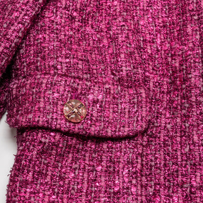 Chanel 23s Size 34 Runway Tweed Jacket Pink/Dark Pink