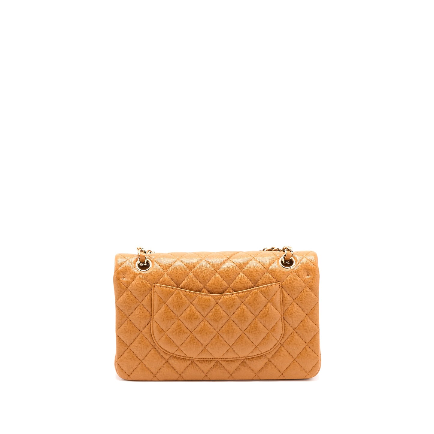 Chanel Medium Classic Double Flap Bag Caviar Caramel L (Microchip)