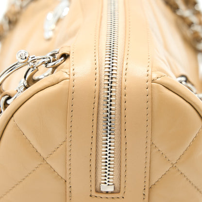 Chanel Bowling Bag Aged Calfskin Beige