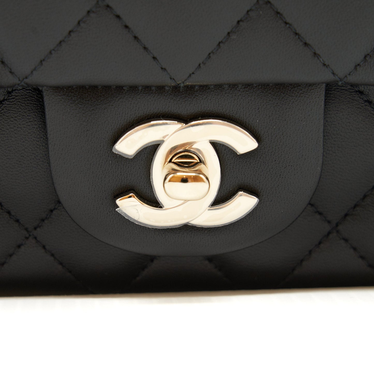 Chanel Mini rectangular flap Bag Lambskin Black L