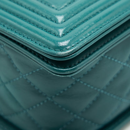 Chanel Medium Boy lambskin green
