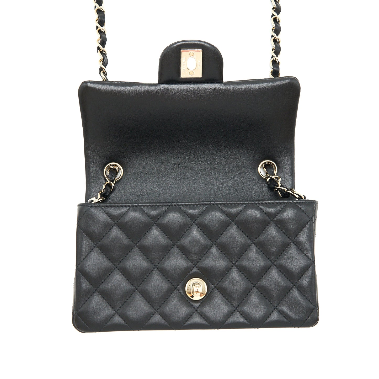 Chanel Mini rectangular flap Bag Lambskin Black L