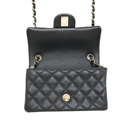 Chanel Mini rectangular flap Bag Lambskin Black L