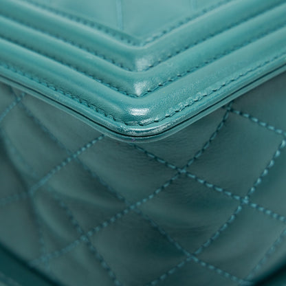 Chanel Medium Boy lambskin green