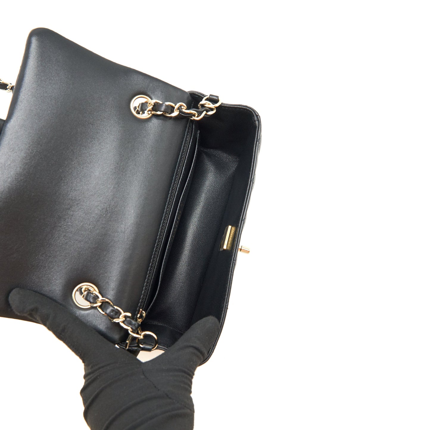 Chanel Mini rectangular flap Bag Lambskin Black L