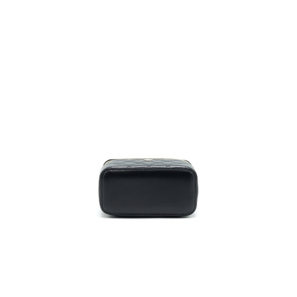 Chanel Long Vanity With Chain Lambskin Black L