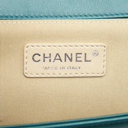 Chanel Medium Boy lambskin green