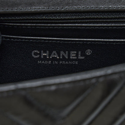 Chanel Mini Reissue 2.55 Flap Bag Chevron Aged Calfskin So Black