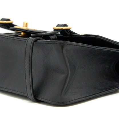 Chanel 21B Messenger Bag Calfskin Black