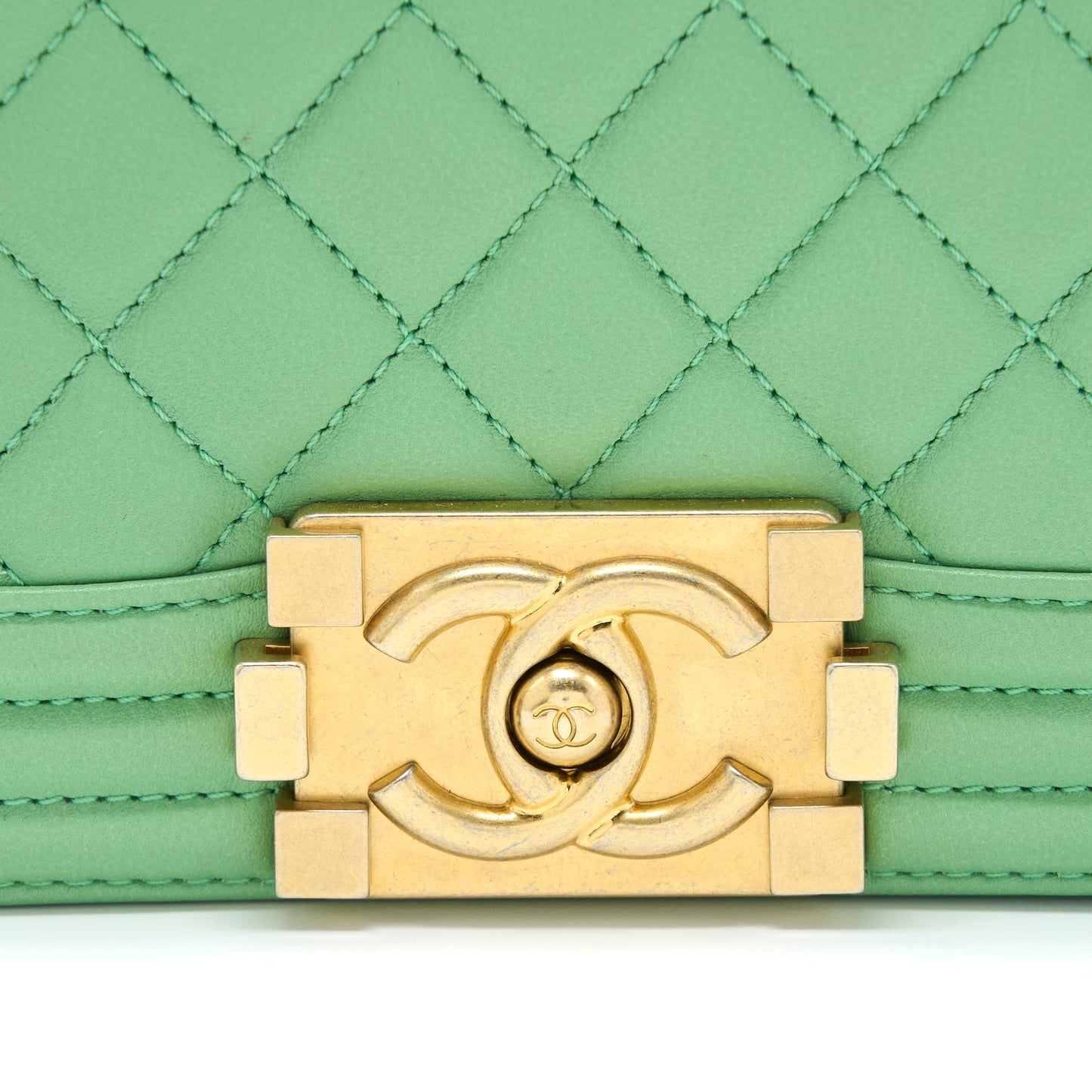 Chanel Small Boy Bag Calfskin Green