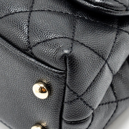 Chanel mini coco handle Caviar black L
