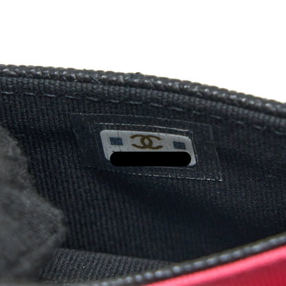 Chanel 23P Detail CC Logo Flap Card Holder Caviar Black L (Microchip)