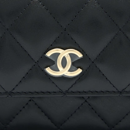 Chanel Mini Bag with Giant Pearl Chain Lambskin Black L